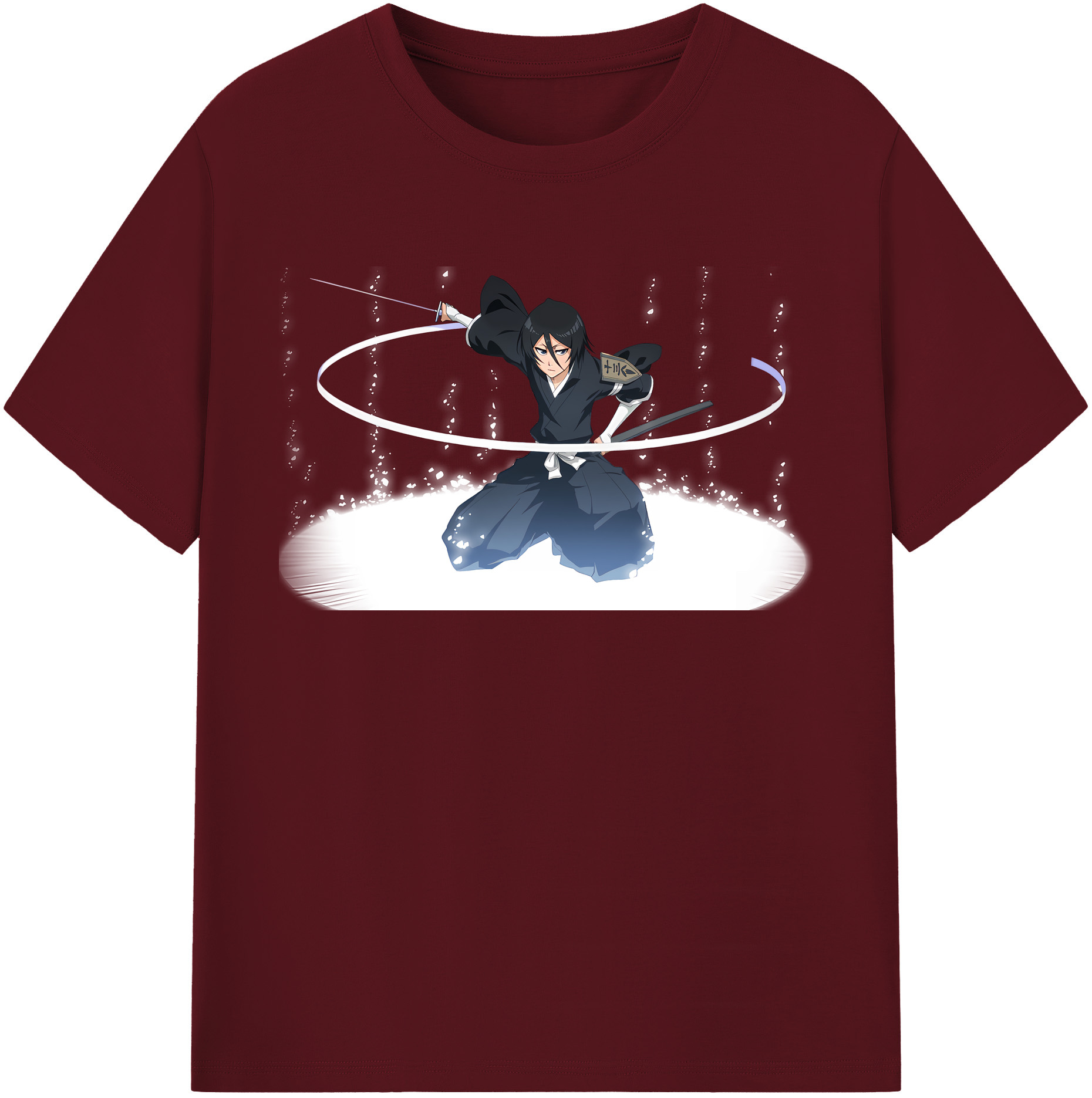 （画像用） ブリーチ 朽木ルキア BLEACH Kuchiki Rukia 綿100％半袖Tシャツ（フロントプリント）